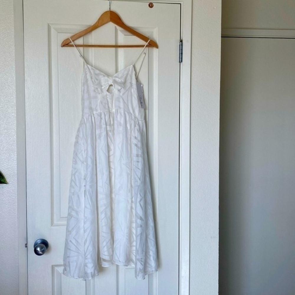 Nwt Parker White Cotton Blend Midi Dress — image 5 of 8